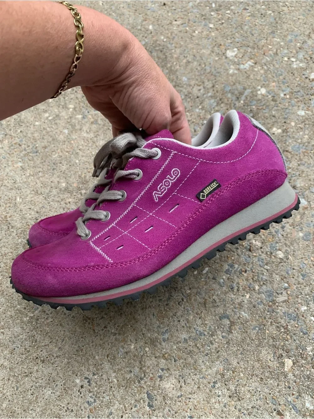Asolo Goretex Magenta Suede Hiking Sneaker